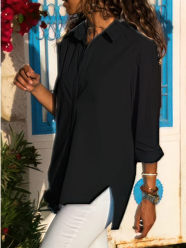 Modern High-Low Blouse Versatile Layering Blouse