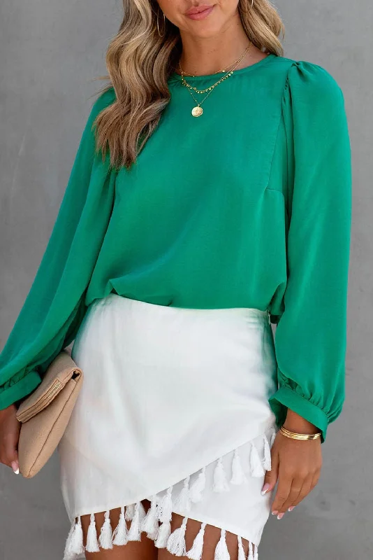 Summer Ruffle Blouse Slim Fit Blouse