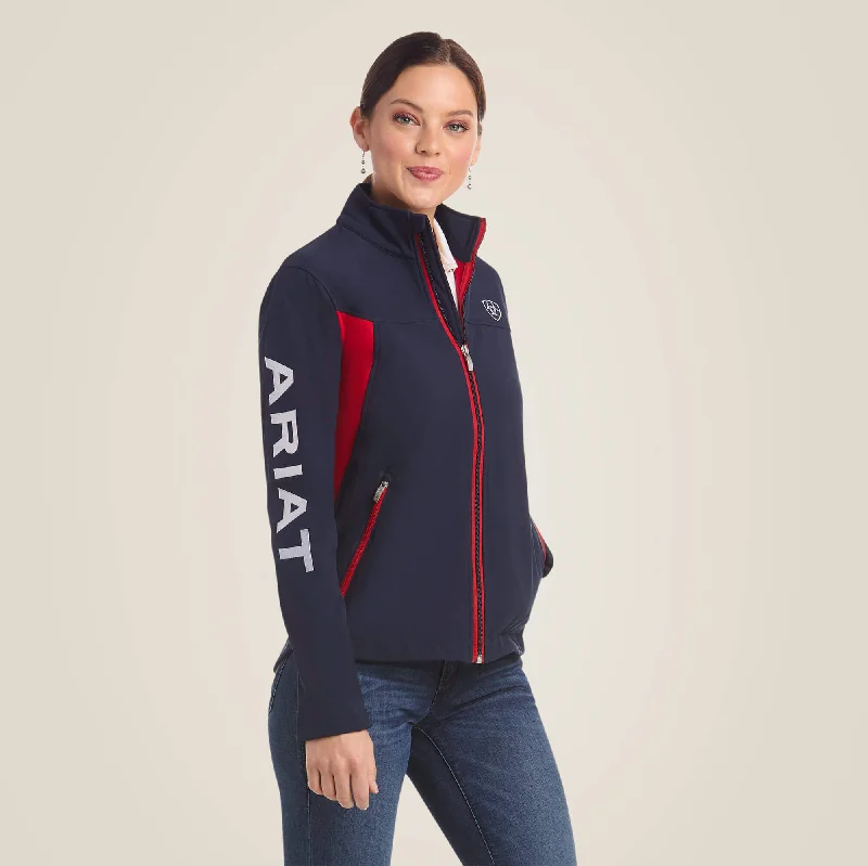 Ariat Women's New Team Softshell Jacket Knit Fabric Woven Fabric Fleece Fabric