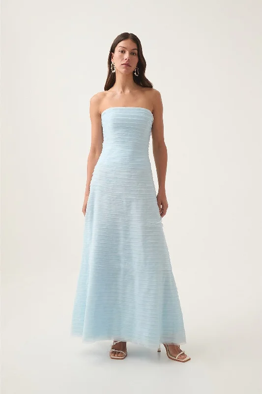 Aje Soundscape Maxi Dress - Sea Breeze Comfortable Ruffle Hem Maxi Dress