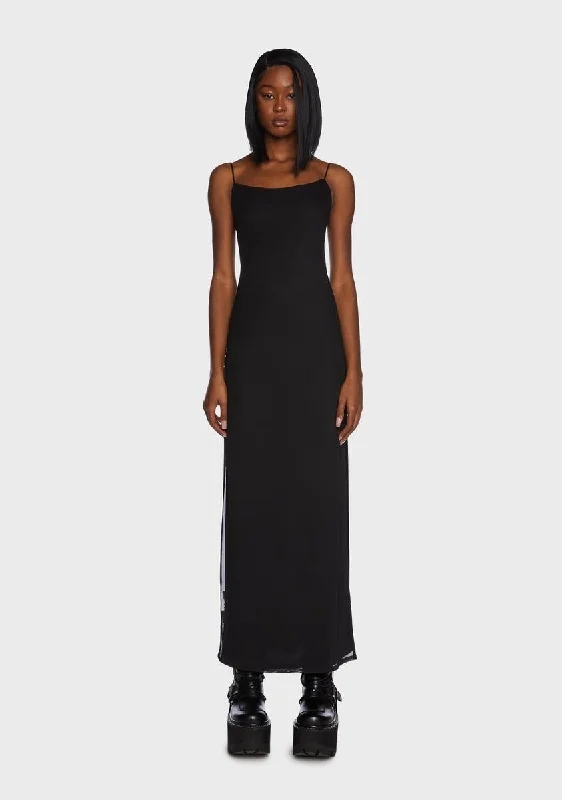 Subtle Satisfaction Maxi Dress Elegant Maxi Dress with Drapes