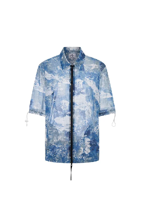 Great Ocean Waves Walk Short Sleeve Jacket Toggled Jacket Drawstring Jacket Belted Jacket