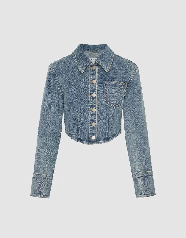 Cropped Denim Jacket Knit Jacket Woven Jacket Fleece Jacket