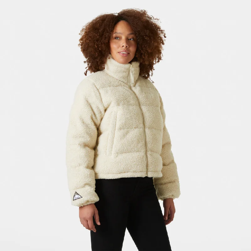 Helly Hansen Yu Teddy Pile Jacket (54065) Womens 2025 Tiered Jacket Buttoned Jacket Zippered Jacket