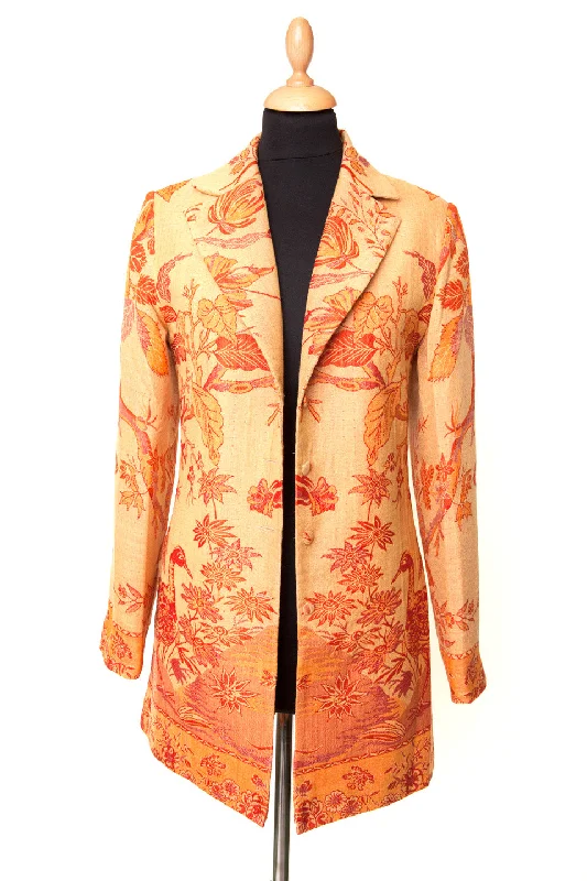 Sicily Jacket in Burnt Hessian Chenille Jacket Brocade Jacket Lace Jacket