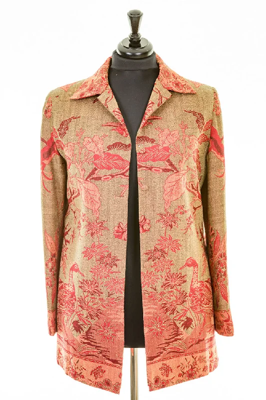 Sicily Jacket in Electric Moss Denim Fabric Leather Fabric Suede Fabric