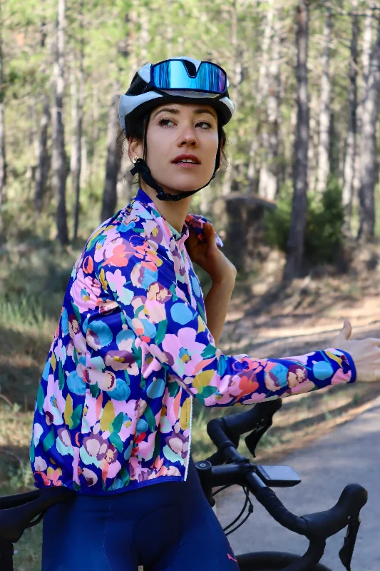 Women's Windbreaker Jacket- Garden Striped Jacket Polka Dot Jacket Floral Jacket