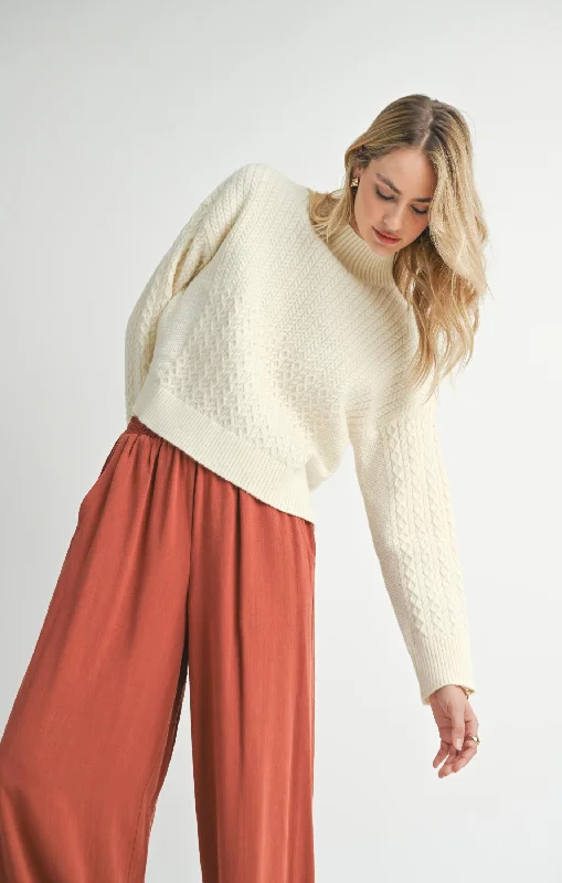 Sadie And Sage Liss Turtleneck Sweater Fitted Loose Oversized