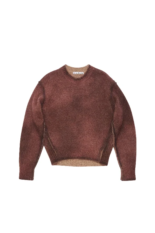 Acne Studios Sprayed Knit Jumper (Rusty Red) Chenille Fabric Brocade Fabric Lace Fabric