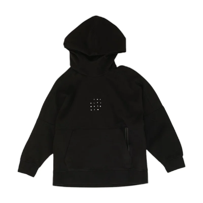 Black Solid Hoodie Hoodie with Color Block Contrast Stylish