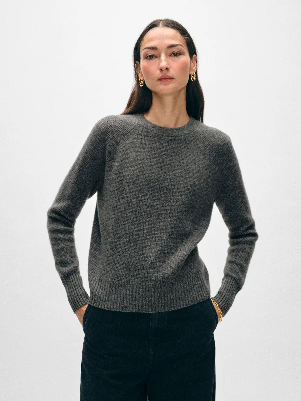 Cashmere Waffle Sweatshirt Hoodie with Cuffed Sleeves Snug Secure