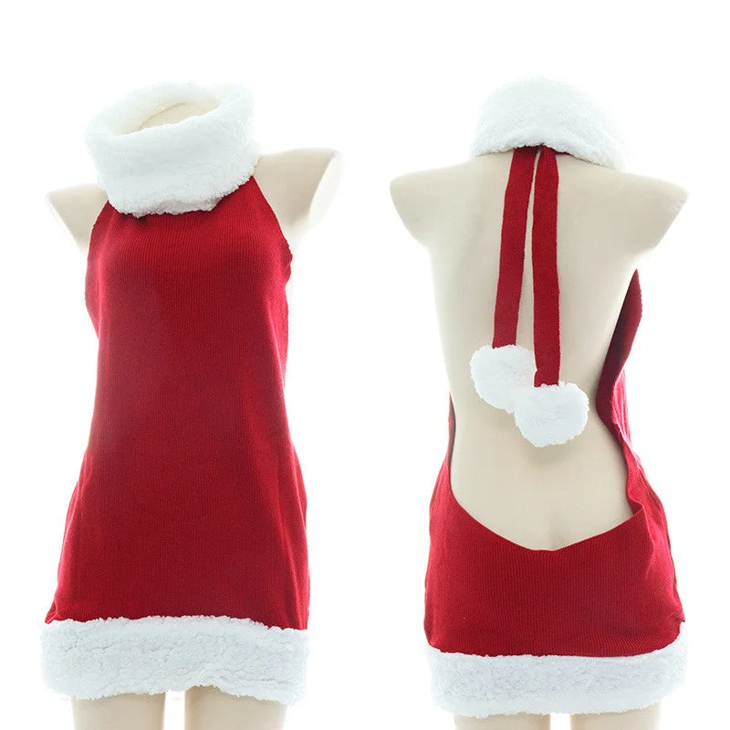 Christmas sexy halter sweater yv30477 Zippered Buttoned Snapped