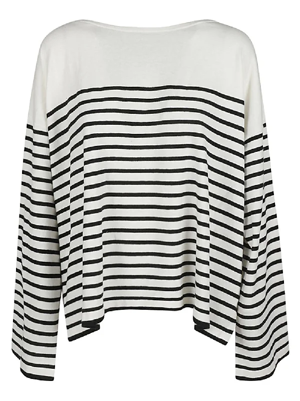 Ct Plage Sweaters White Solid Print Embellished