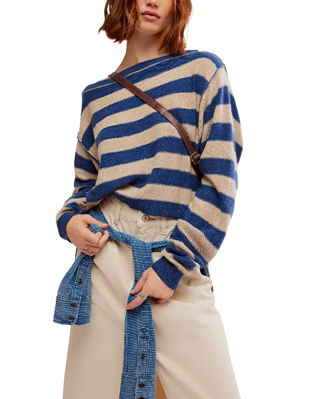 Into The Blue Sweatshirt in Blue Combo Hoodie with Elastic Cuffs Stretchable Comfortable