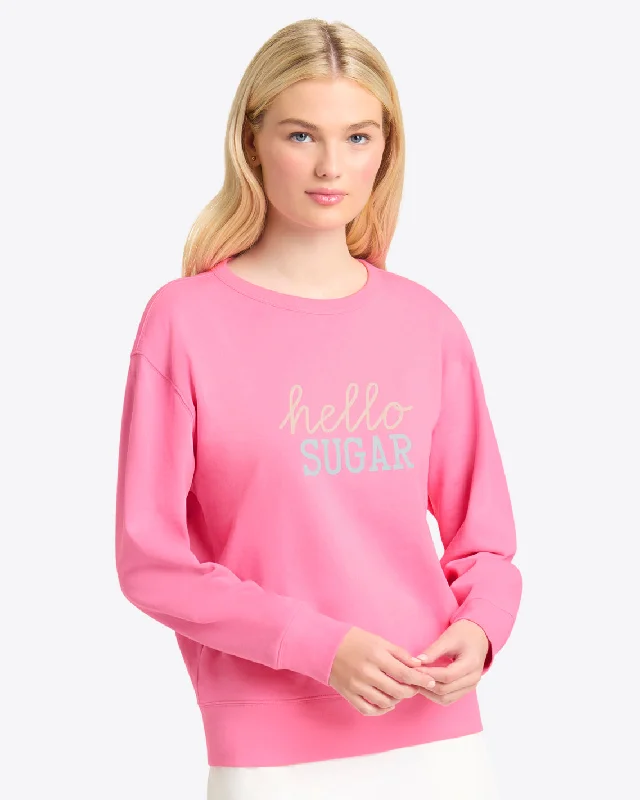 Hello Sugar Sweatshirt Hoodie with Zipper Versatile Modern