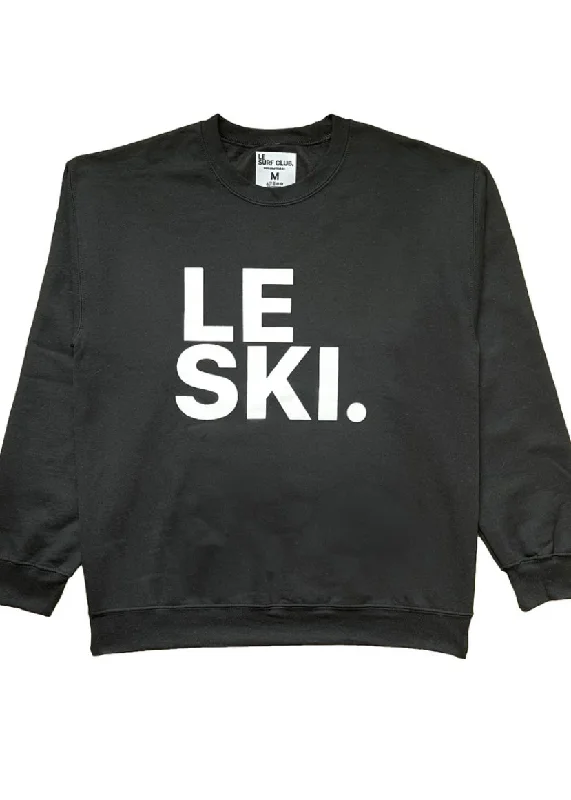 Le Ski Sweatshirt Hoodie with Hem Raw Edge Edgy Unfinished