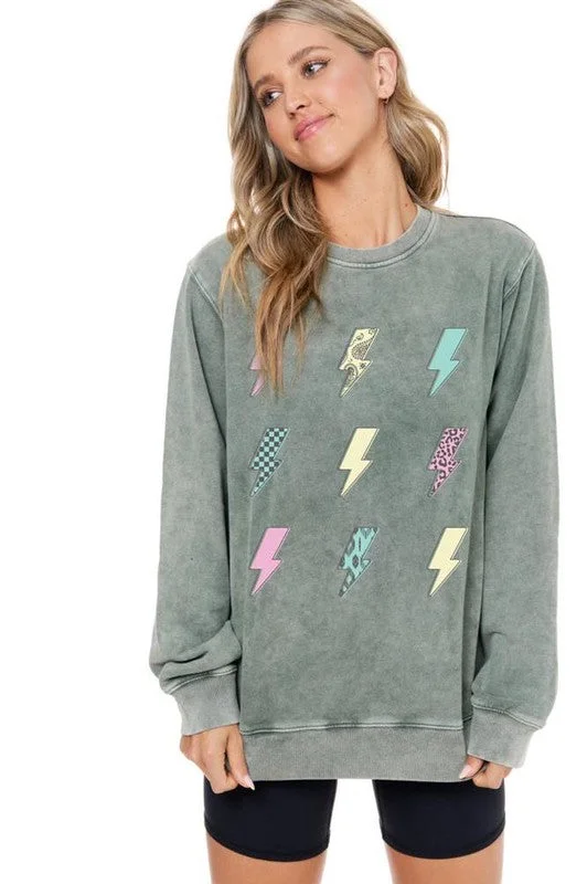 Lightning Bolt Sweatshirt Graphic Hoodie Design Print