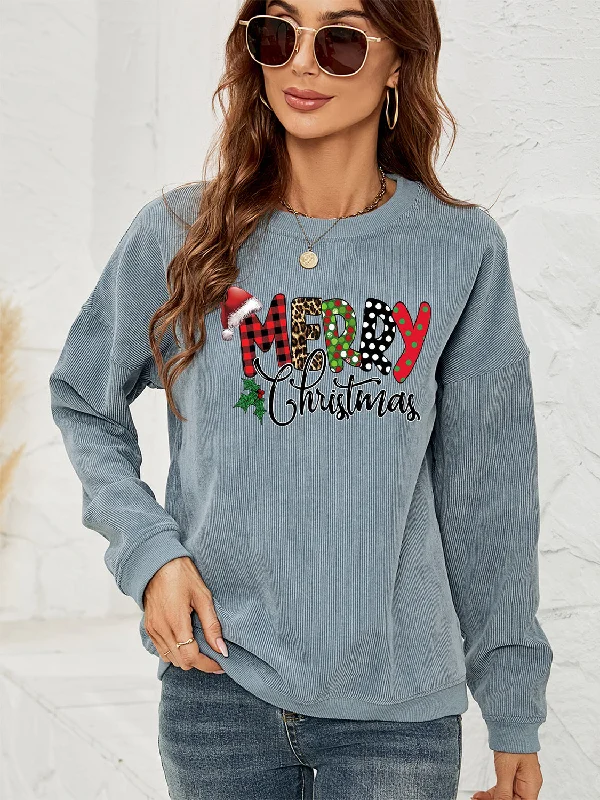 MERRY CHRISTMAS Graphic Sweatshirt Hoodie with Tie-Dye Psychedelic Retro