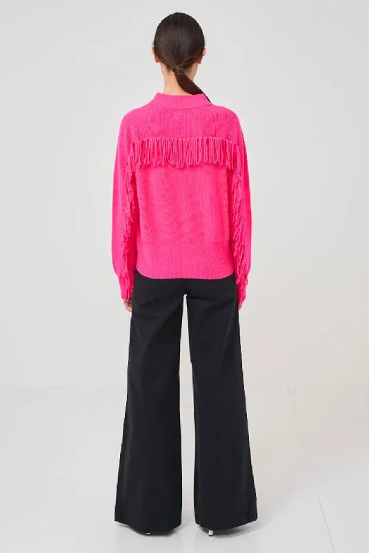 Sophia Fringe Cashmere Sweater Stylish Fashionable Trendy