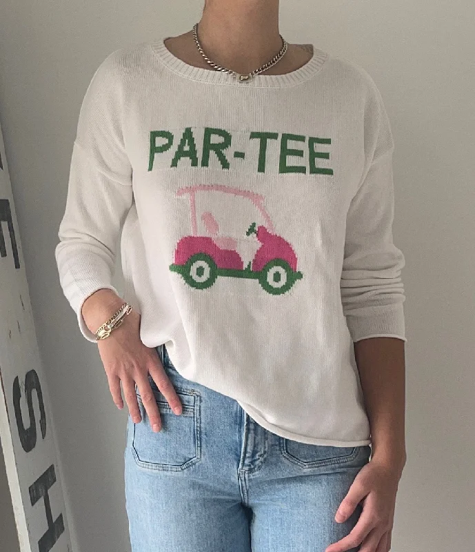 Par-Tee Golf Cart  Sweater Beaded Sweater Sequined Faux Fur