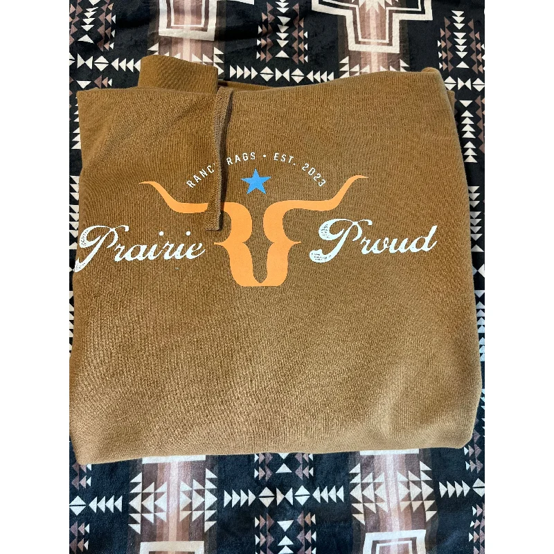 Ranch Rags Prairie Proud Graphic Hoodie Hoodie with Metallic Shiny Futuristic