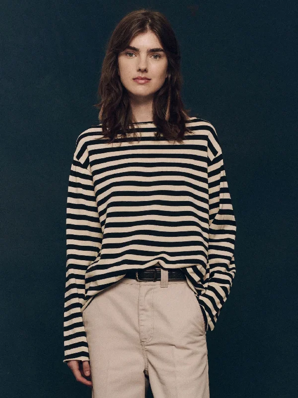 The Sailor Sweater Ribbed Striped Patterned