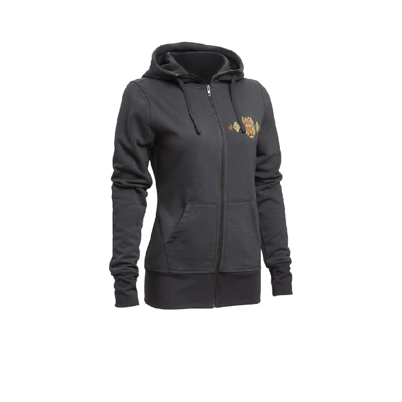 Women's Diamond Hoodie  |  Black Hoodie with Slit Hem Functional Movement