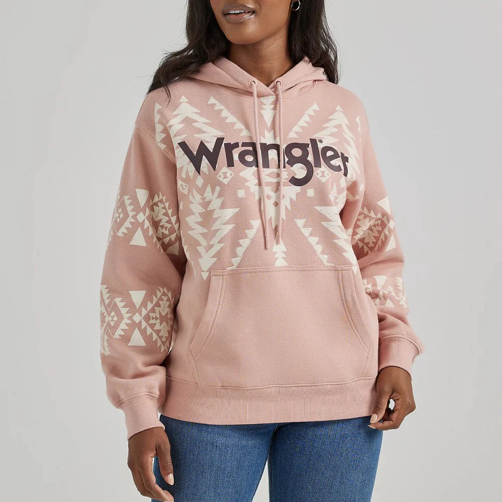 WOMEN'S WRANGLER SOUTHWEST KABEL HOODIE Hoodie with Hem Elastic Stretchable Comfortable