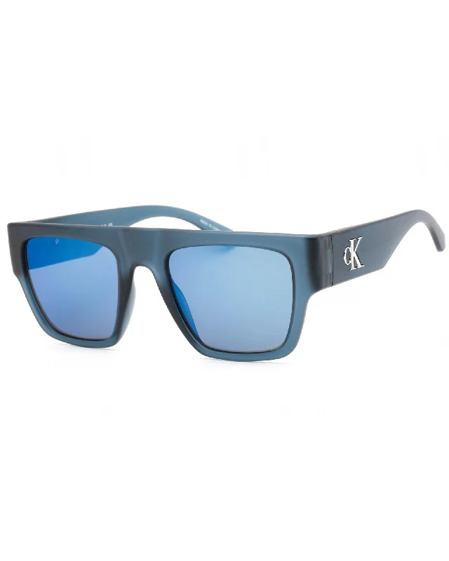 Calvin Klein Jeans  CKJ543S Square Sunglasses for Men & Women  Blue Fashionable Raw Edge Jeans