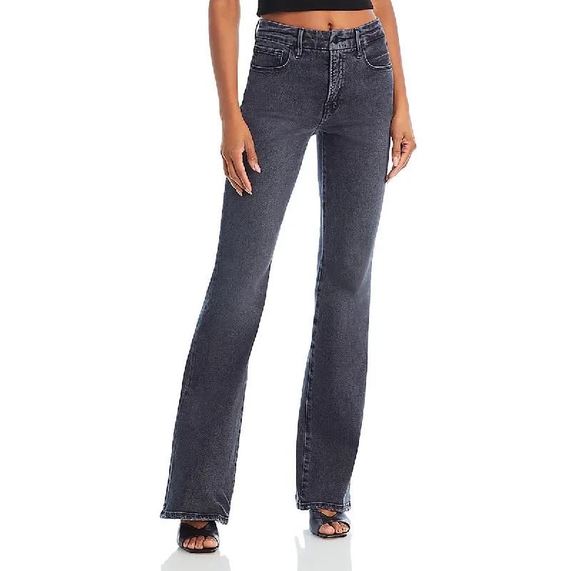 Womens Denim Classic Bootcut Jeans Elegant Tapered Leg Denim