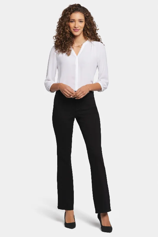 Blake Slim Flared Jeans In Petite - Black Comfortable Jogger Style Jeans