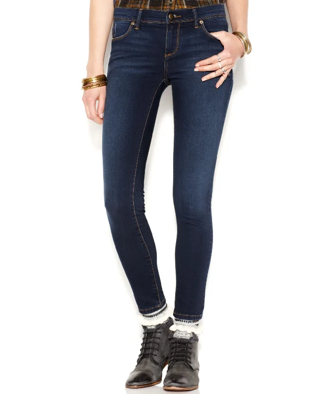 Free People Roller Crop Mid Rise Skinny Jeans Comfortable Jogger Style Jeans