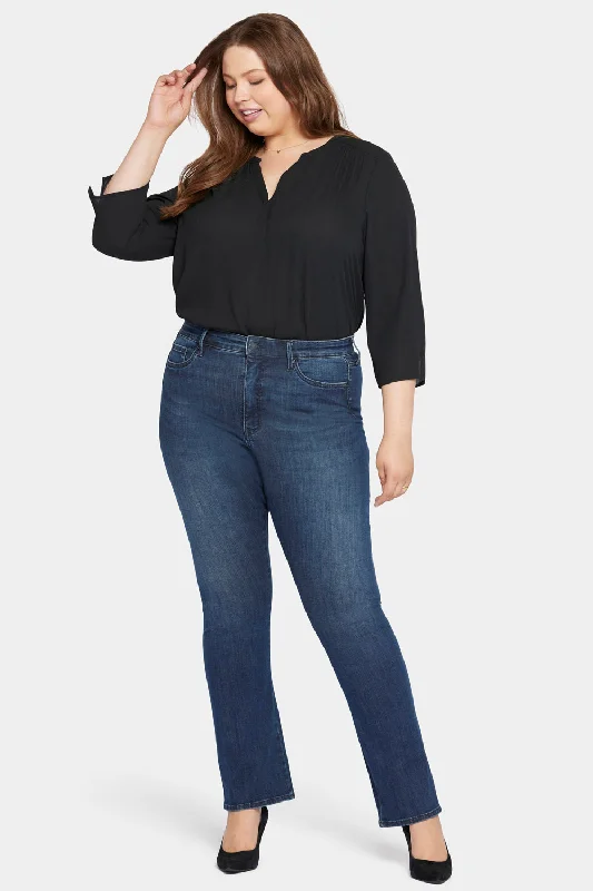 Le Silhouette Slim Bootcut Jeans In Long Inseam Plus Size - Precious Stylish Plus Size Denim Jeans