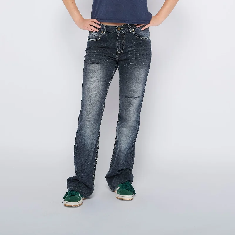 Lee Bootcut Denim Jeans - W32" L31" Fashionable Raw Edge Jeans