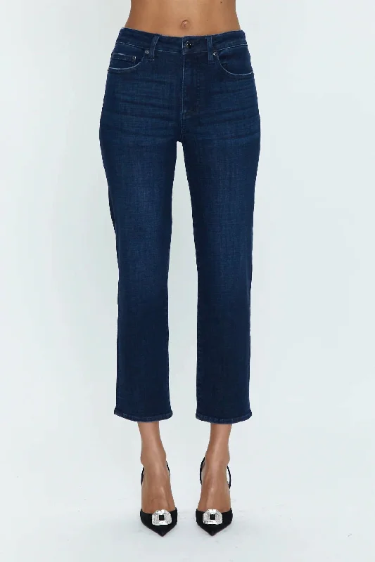 Monroe Crop High Rise Cigarette Jeans In Orania Classic Button Fly Jeans