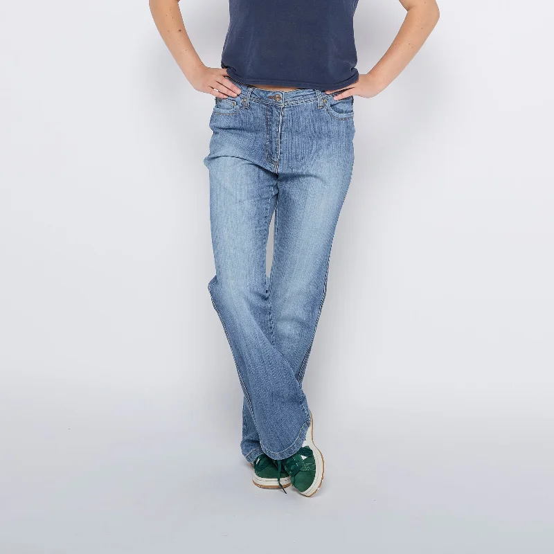 Straight Leg Jeans - W32" L29" Fashionable Distressed Jeans