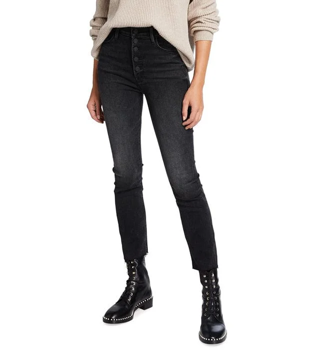 The Pixie Dazzler Ankle Fray Jeans Comfortable Full-Length Denim Jeans