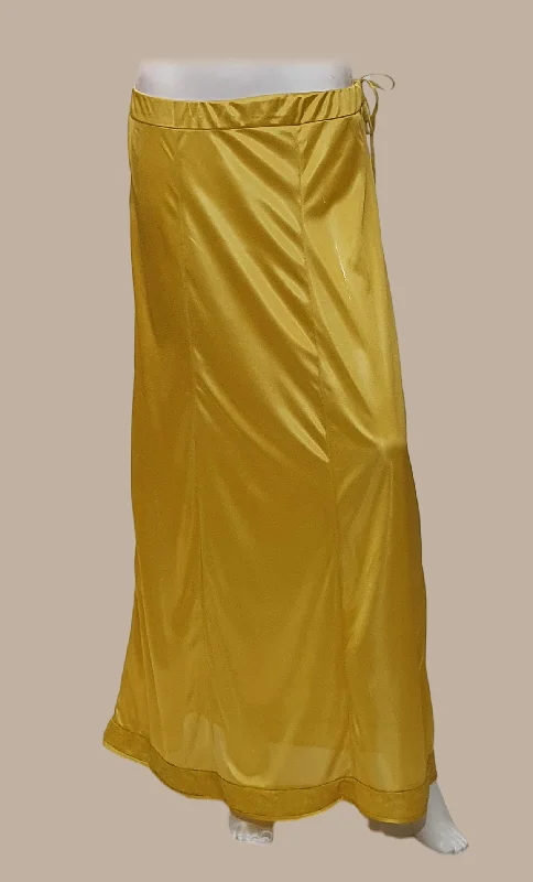 Satin Under Skirt Mustard Gold velvet skirt plush