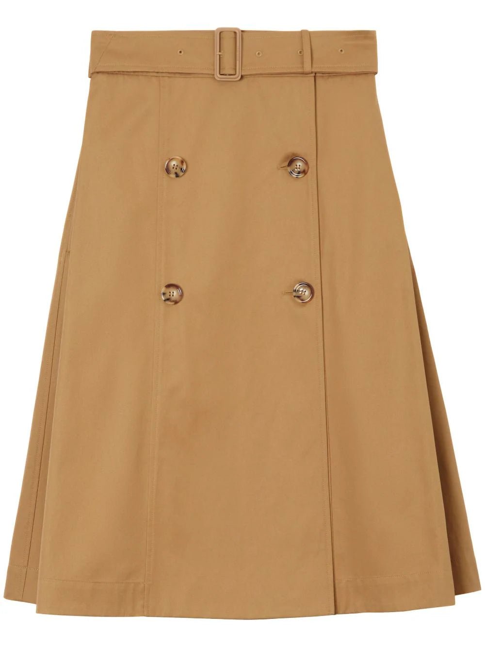 belted-waist flared skirt wool skirt warm