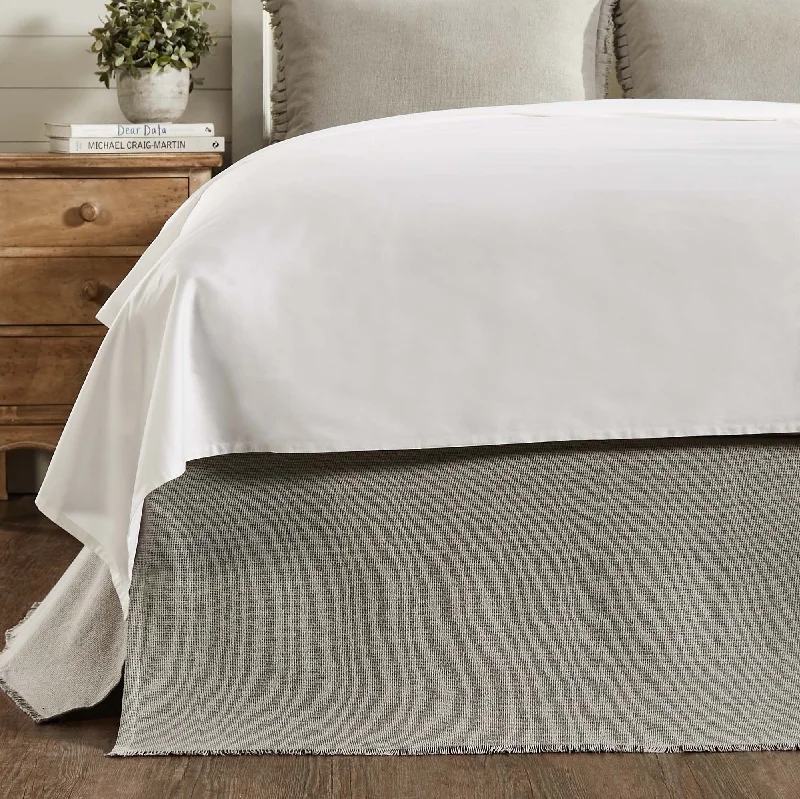 Burlap Dove Grey Fringed Queen Bed Skirt 60x80x16 VHC Brands athletic skirt fit