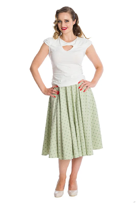 Dot Days Swing Skirt linen skirt natural