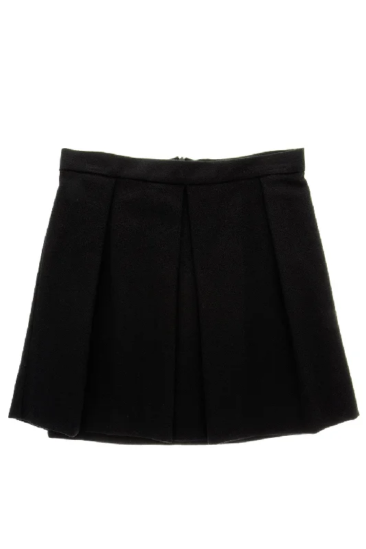 ENZA COSTA PLEATED Black Speckle Skirt denim skirt stylish