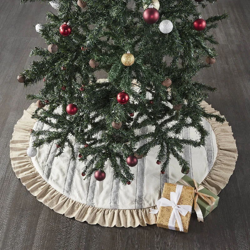 Grace Grain Sack Stripe Tree Skirt 48 corduroy skirt cozy