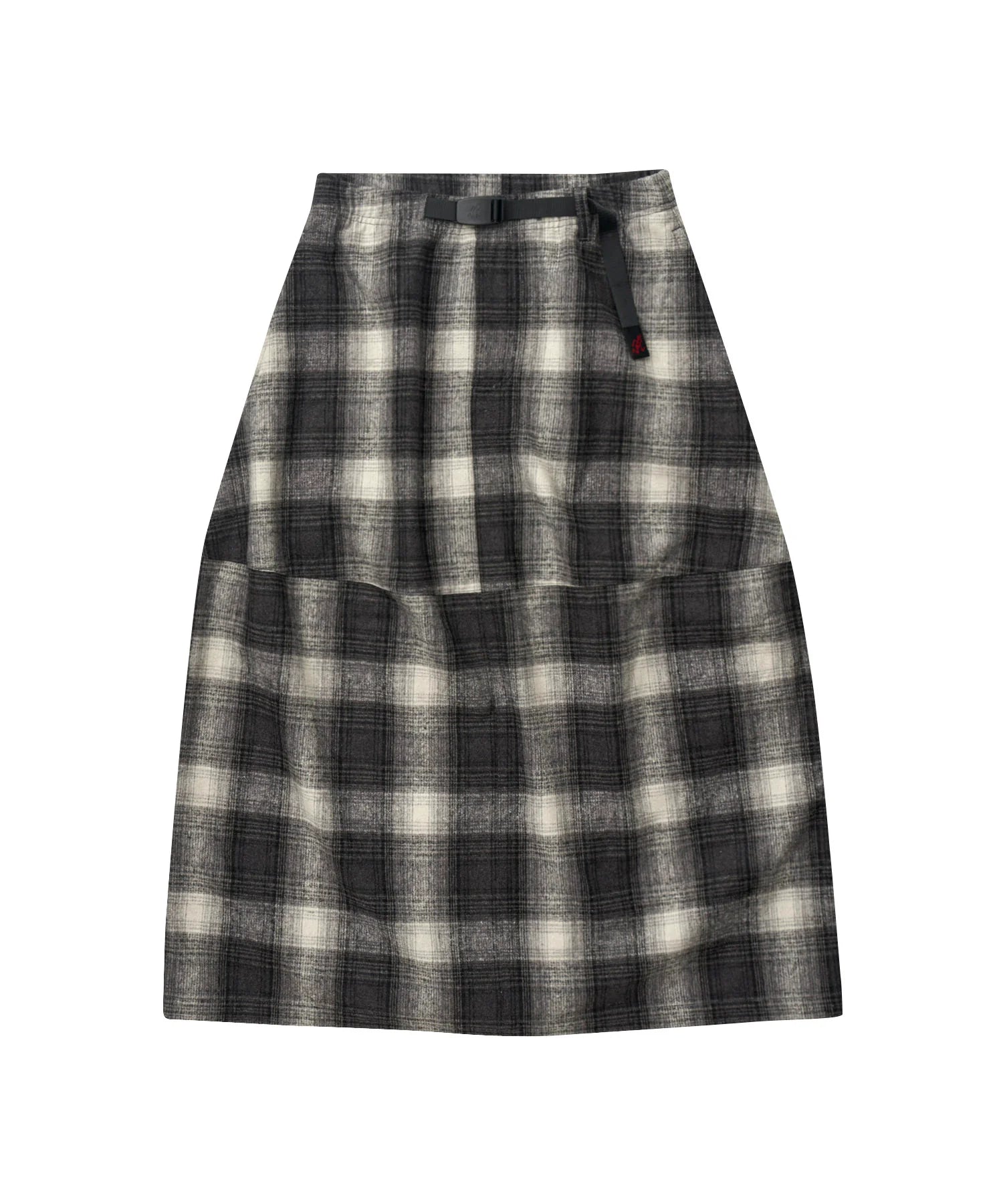 Gramicci Wool Paneled Skirt Plaid linen skirt natural