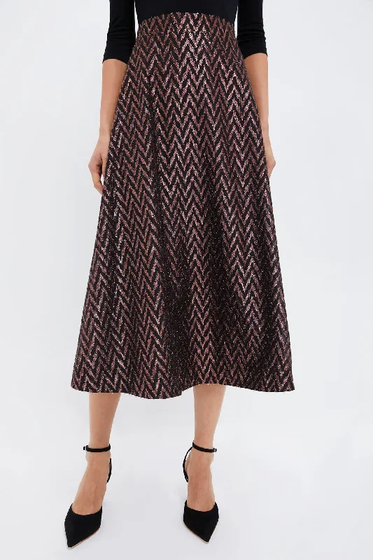 Metallic Ikat Sierra Skirt velvet skirt plush