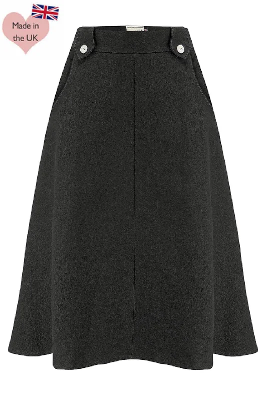 Monroe Skirt in Black Denim spandex blend skirt