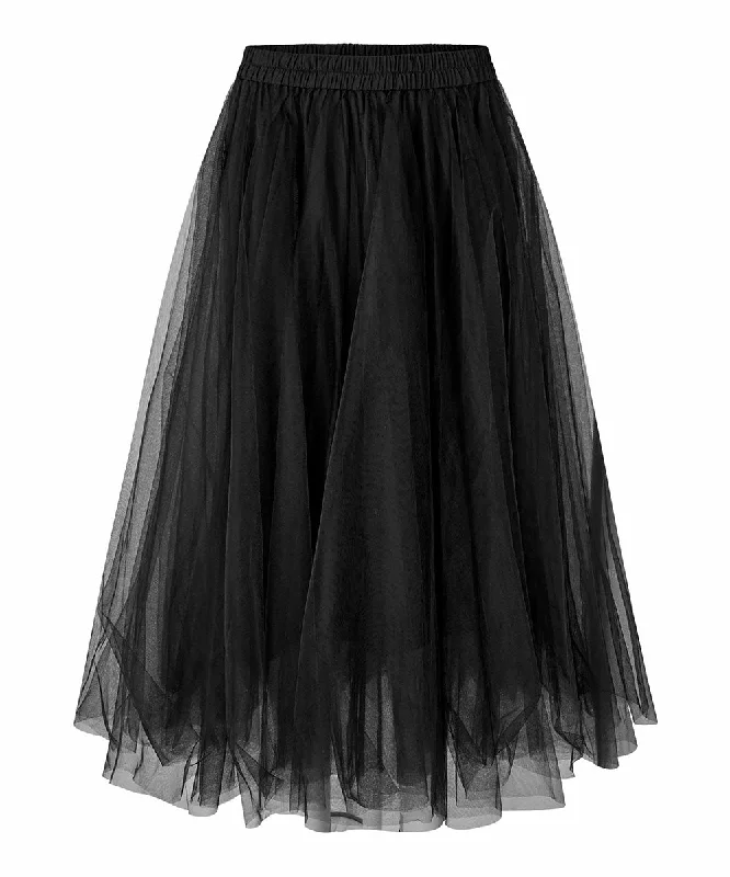 Scarlet Tulle Skirt chiffon skirt airy