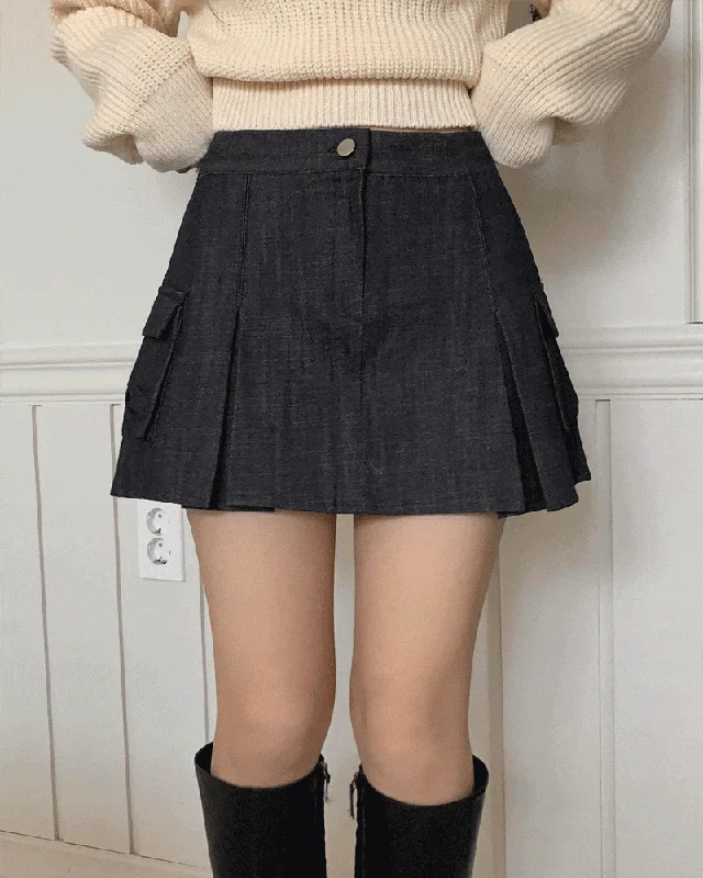 Y2K Denim Cargo Skirts denim skirt classic