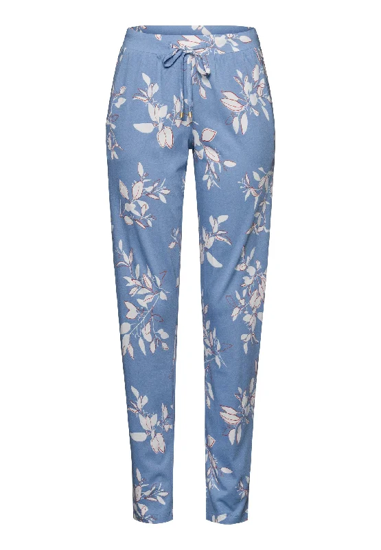 Sleep And Lounge Cotton Blend Drawstring Pants | Pearly Flowers 74845-2158 High-Waist Trousers