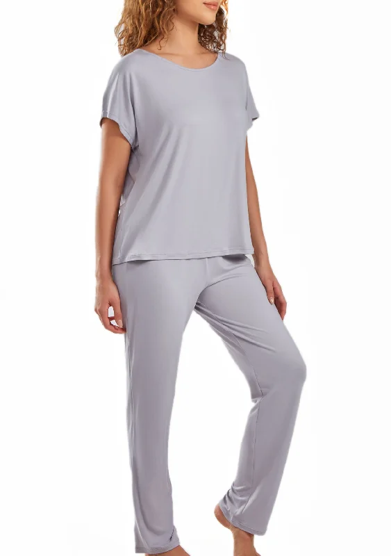 Ferris Cozy Ultra Soft Sleep PJ Pant Set Relaxed Fit Trousers